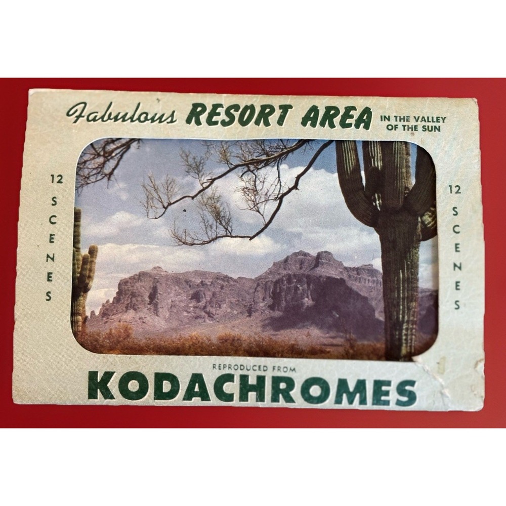 Vtg Arizona Fabulous Resort Area 12 Scene Postcard Book Reproduced Kodachromes